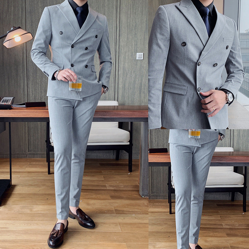 Double-breasted Two-piece Suit