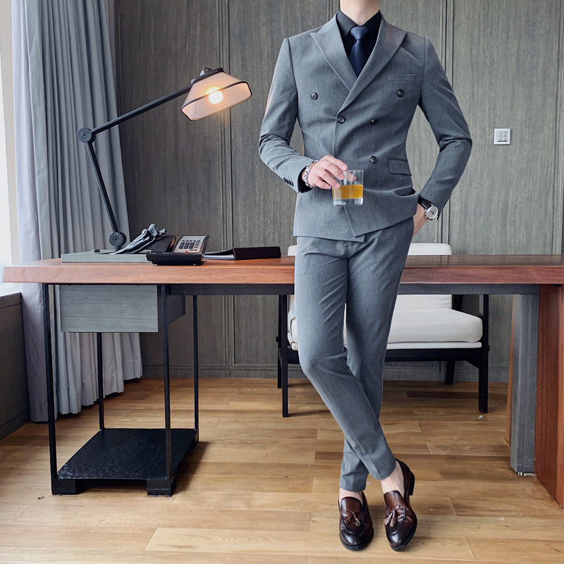 Double-breasted Two-piece Suit
