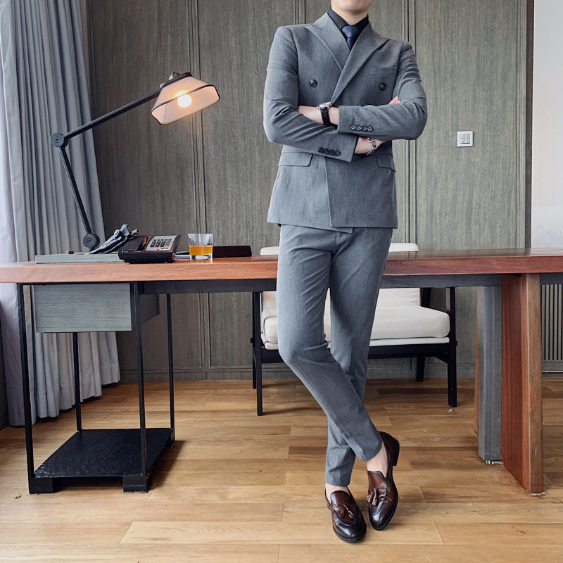 Double-breasted Two-piece Suit