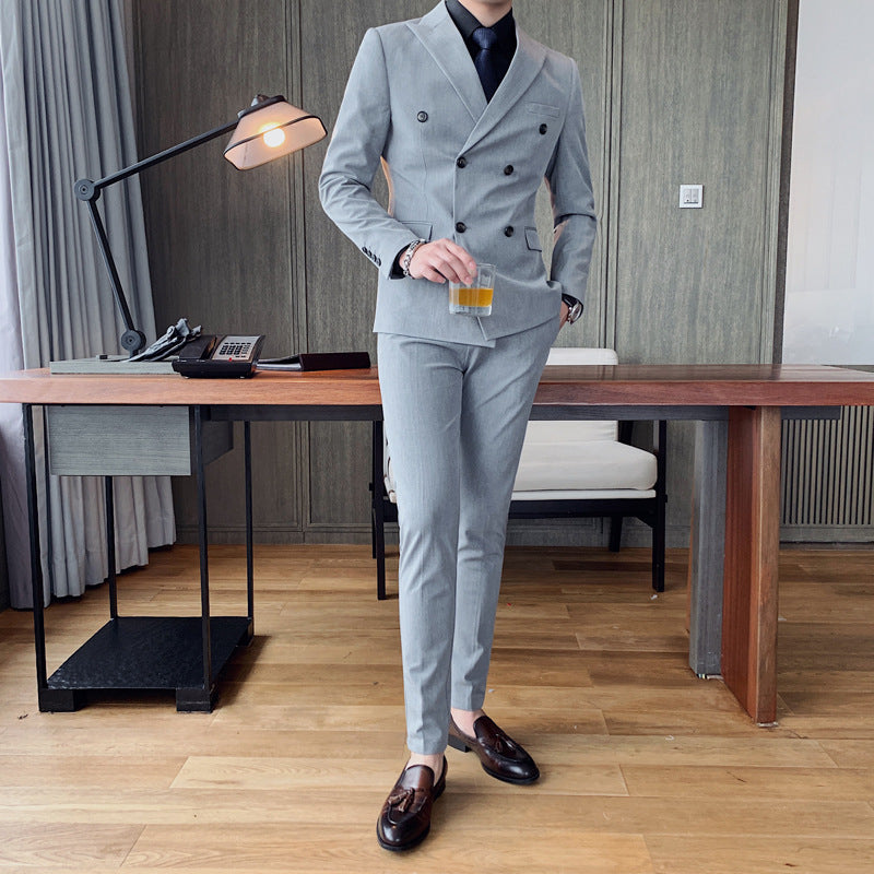 Double-breasted Two-piece Suit