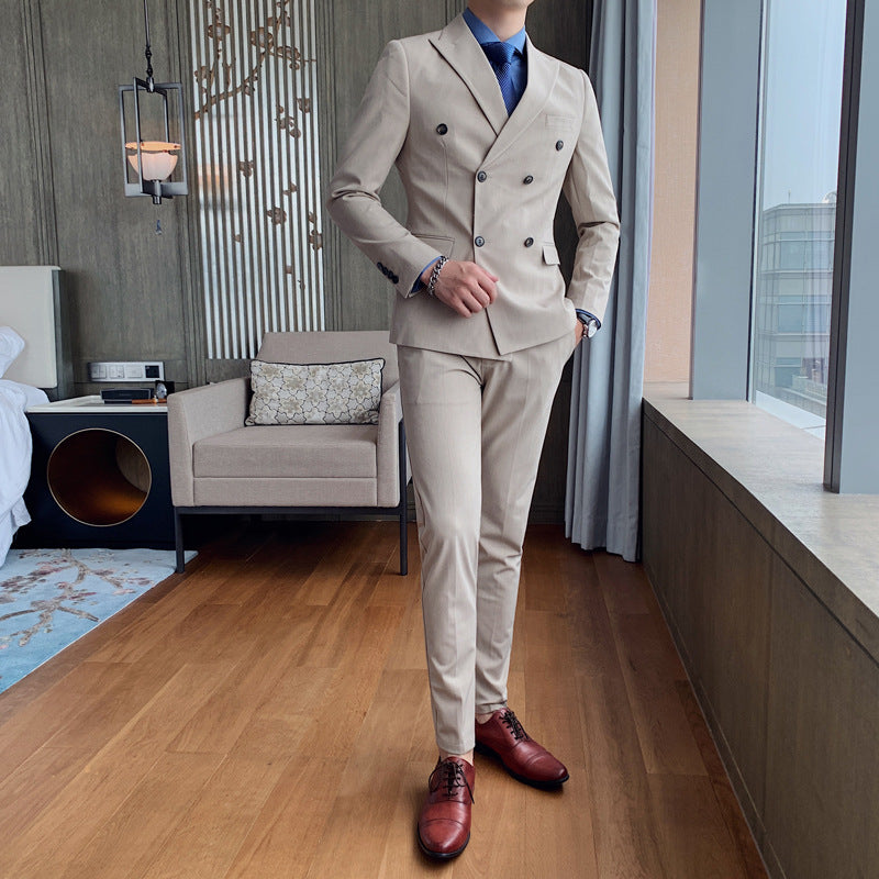 Double-breasted Two-piece Suit