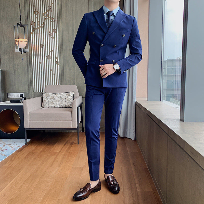 Double-breasted Two-piece Suit